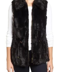 Chaus Faux Fur Black Vest SZ-M